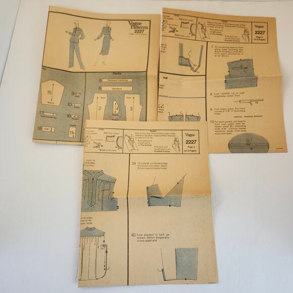 Vogue Designer Original Valentino Pattern 2227 Size 10 UNCUT Dress Pants Top - Picture 6 of 7